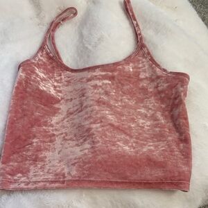 Velvet Pink Crop Top